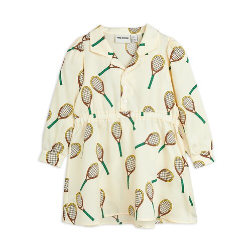 Mini Rodini Geweven jurkje met all-over tennis print