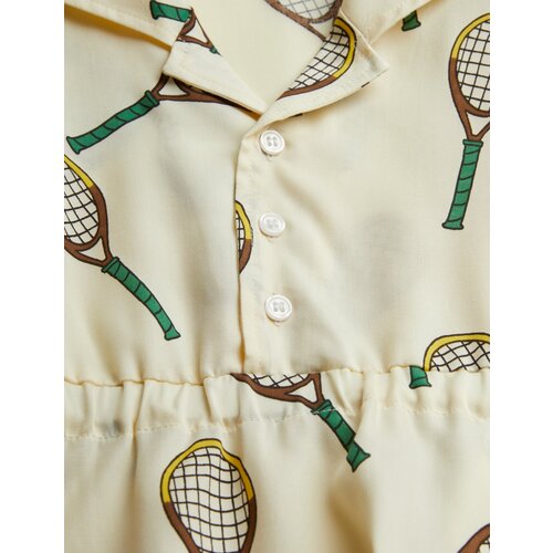 Mini Rodini Geweven jurkje met all-over tennis print