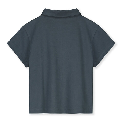 Gray label Zachte blouse met korte mouw in blauw grijs