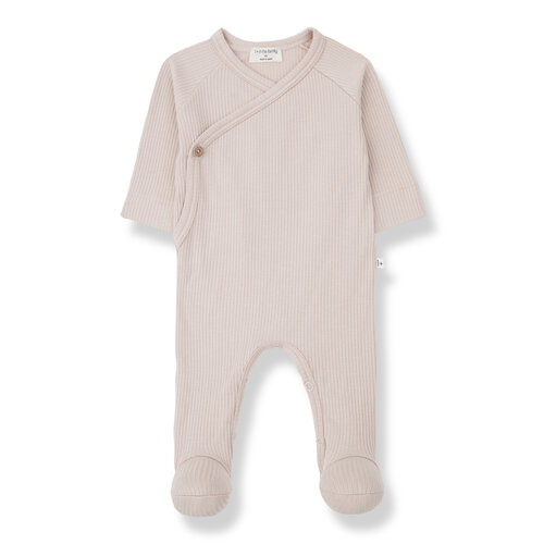 1 + in the family Pauline Modal Rib jumpsuit w/feet Nude