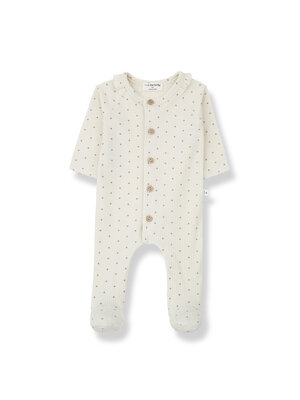 1 + in the family Cari jumpsuit w/feet Ivory