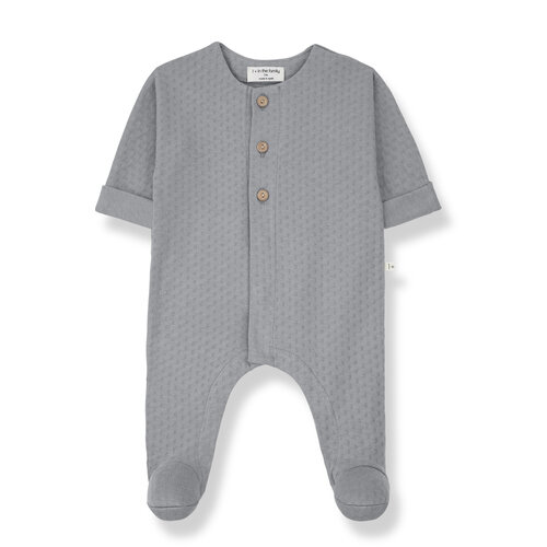 1 + in the family Charlot jumpsuit w/feet Smoky