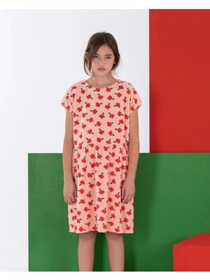 Bonmot Organic Dress Bonmot Terry Flowers Tan Rose