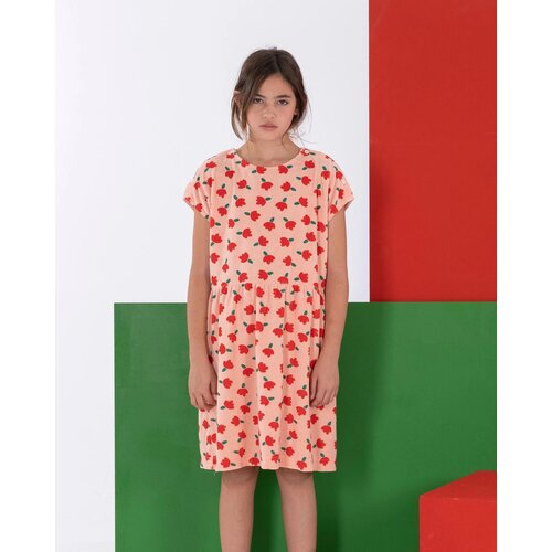 Bonmot Organic Dress Bonmot Terry Flowers Tan Rose