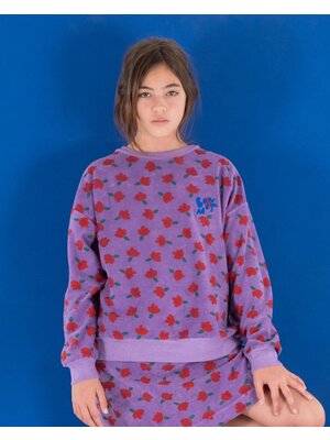 Bonmot Organic Bonmot Terry Sweatshirt All-Over Flowers Mallow