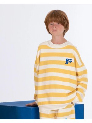 Bonmot Organic Bonmot Sweatshirt Wide Stripes Ivory