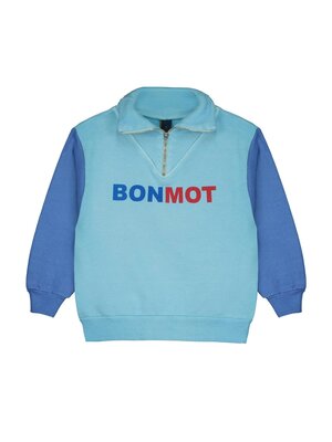 Bonmot Organic Bonmot Sweatshirt Zipp River Blue