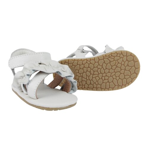 Donsje Leren baby sandalen in off-white