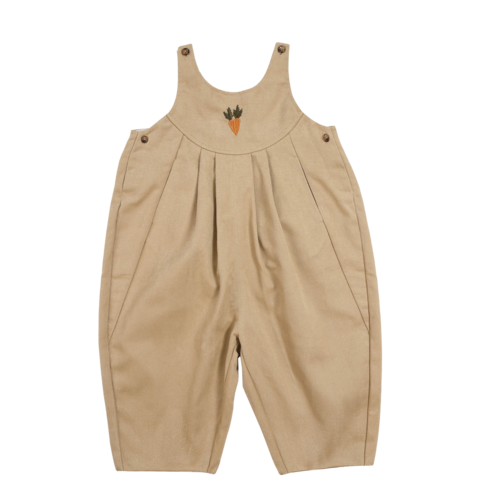 Donsje Beige overall met carrot borduursel