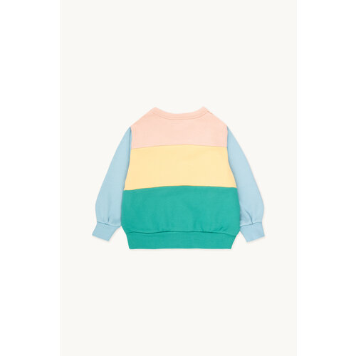 Tinycottons Color block sweater met Tiny opdruk