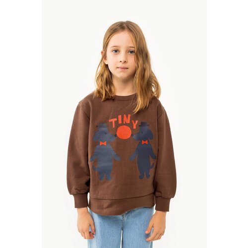 Tinycottons Bruine sweater met honden opdruk