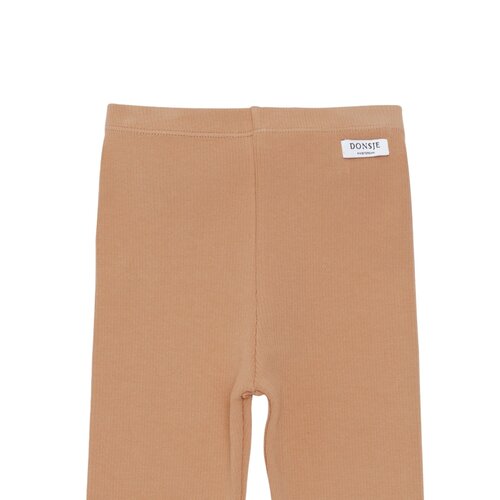 Donsje Legging met kanten randje in apricot kleur