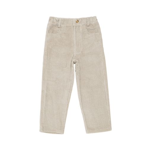 Donsje Taupe kleurige corduroy broek