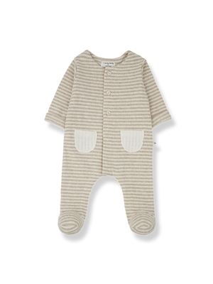 1 + in the family Adria Jumpsuit Beige Stripe