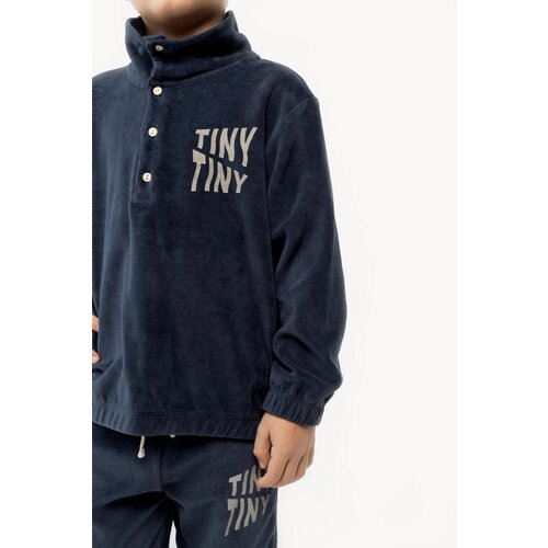 Tinycottons Tiny Waves Mockneck Sweatshirt Navy