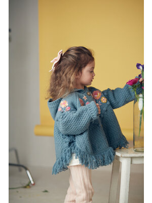 Louise Misha Cape Clara Stone Blue
