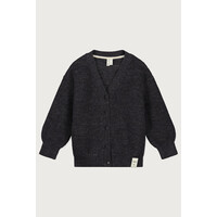 Knitted Cardigan Nearly Black Melange