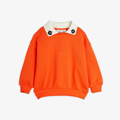 Mini Rodini Rode trui met katten kraagje Mini Rodini Rode trui met katten kraagje