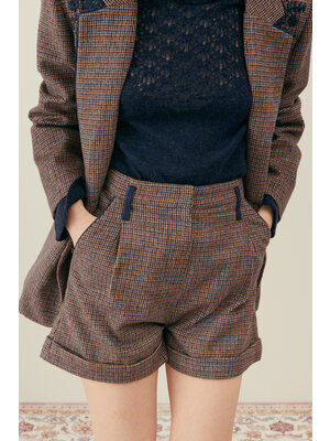 Louise Misha Joseph Shorts Blue Men Checks - Woman