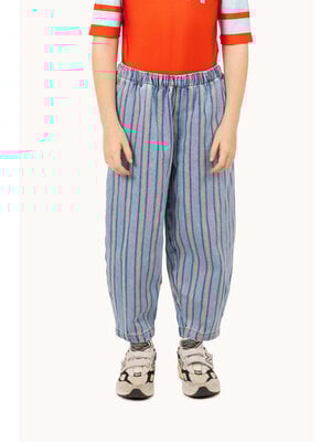 Tinycottons Stripes Multicolor Pant Light Blue Denim
