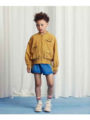 Mini Rodini Dog Nylon Baseball Jacket Emb Beige