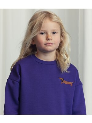 Mini Rodini Dog Emb Sweatshirt Purple
