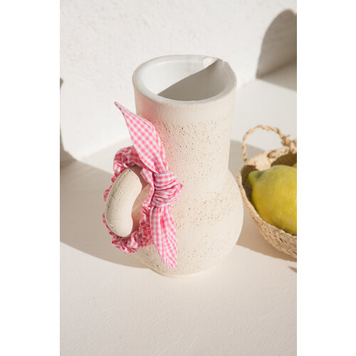 Louise Misha Scrunchie in een roze ruit Louise Misha Scrunchie in een roze ruit