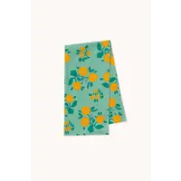 Flowers Towel Washed Emerald