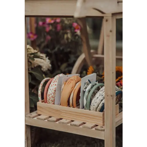 Grech & Co Haarband met blauwe bloemenprint