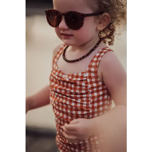 Grech & Co Klassieke zonnebril in tortoise print