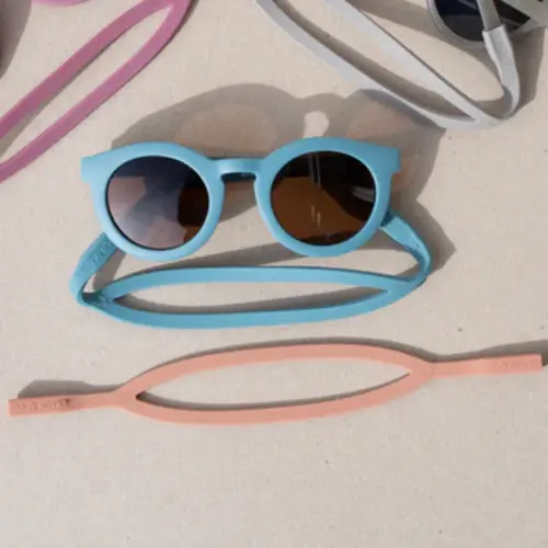 Grech & Co Blauw zonnebril koordje voor baby