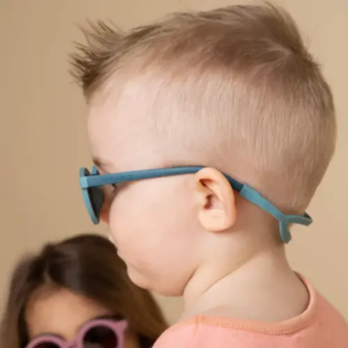 Grech & Co Blauw zonnebril koordje voor baby