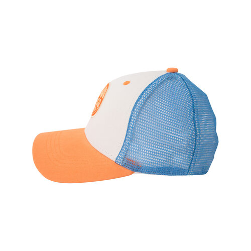 Lil' Boo Unisex trucker pet in blauw en oranje Lil' Boo Unisex trucker pet in blauw en oranje