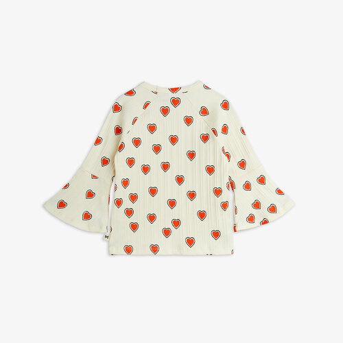 Mini Rodini Offwhite top met trompet mouwen Mini Rodini Offwhite top met trompet mouwen