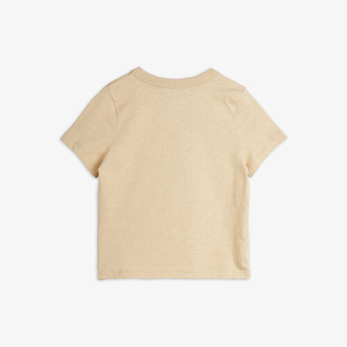 Mini Rodini Beige t-shirt met vogel opdruk