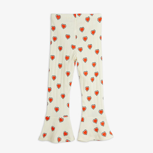 Mini Rodini Offwhite flared broek Mini Rodini Offwhite flared broek