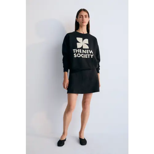 the new society Mykonos Woman Sweatshirt Caviar the new society Mykonos Woman Sweatshirt Caviar