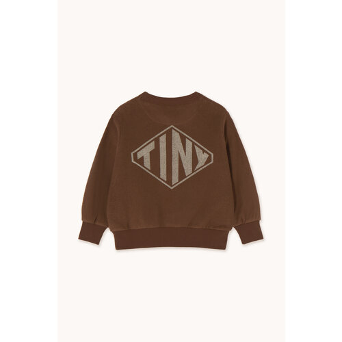 Tinycottons Bruine sweater met logo opdruk