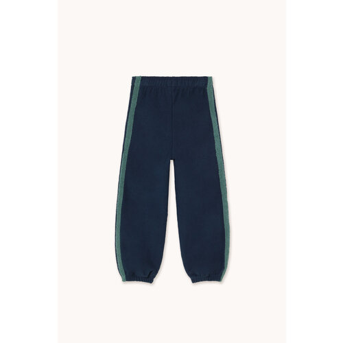 Tinycottons Blauwe jogger met groene streep