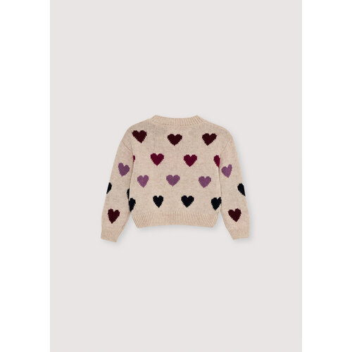 the new society Gebreid baby vestje met hartjes