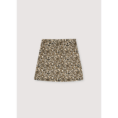 the new society Korte rok met luipaard print