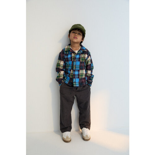the new society Zachte grijze broek