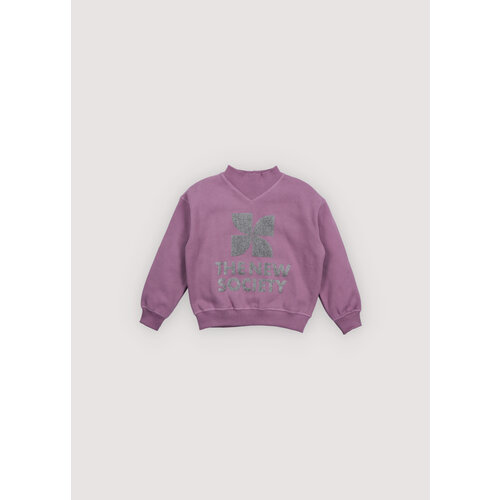 the new society TNS Logo Rib Collar Sweatshirt Grape Bliss the new society TNS Logo Rib Collar Sweatshirt Grape Bliss