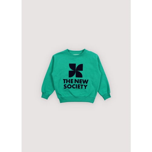 the new society TNS Logo Sweatshirt Radiant Emerald the new society TNS Logo Sweatshirt Radiant Emerald
