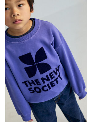 the new society TNS Logo Sweatshirt Royal Purple