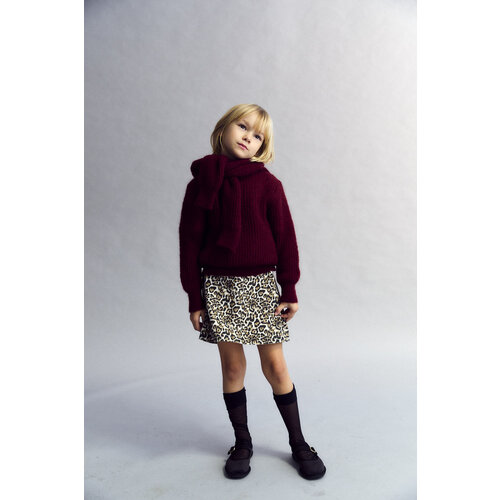 the new society Korte rok met luipaard print
