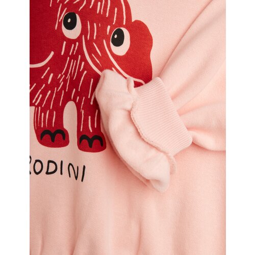 Mini Rodini Roze trui met mammoet opdruk