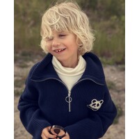 Panda Chunky Knit Sweater Blue