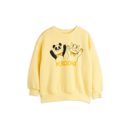 Mini Rodini Panda & Cat Sweatshirt Yellow Mini Rodini Panda & Cat Sweatshirt Yellow
