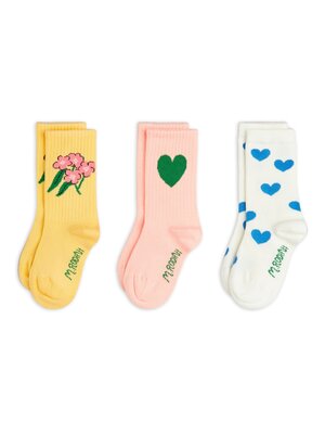Mini Rodini Alpine Flowers 3-Pack Socks Multi